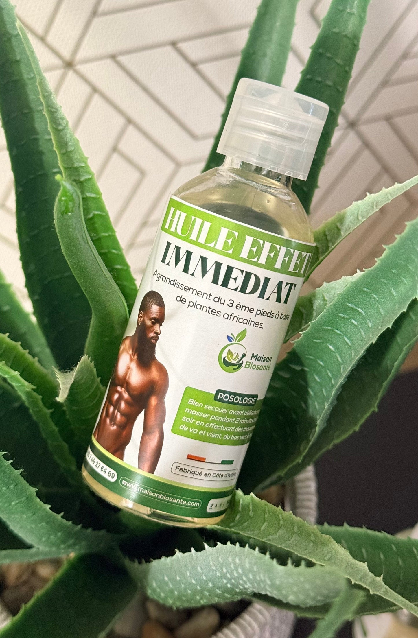 Huile Effet immédiat : AGRANDISSEMENT GÉNITAL DE L'HOMME 100% BIO