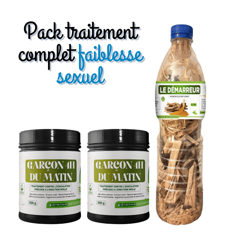 Pack traitement complet faiblesse sexuelle