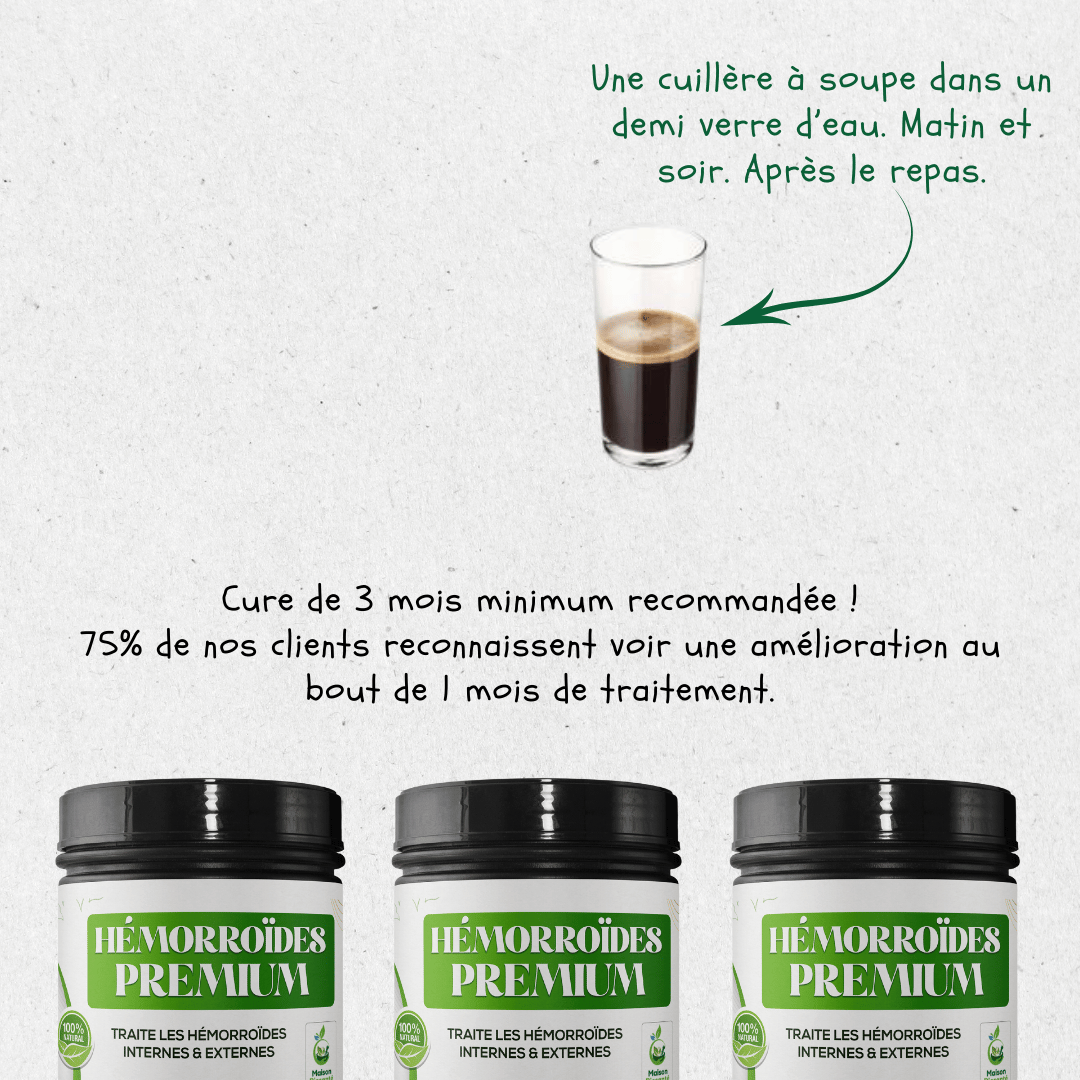 Traitement Hémorroïdes Premium : Traite les hémorroïdes internes & externes