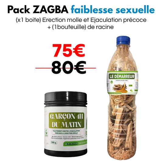 Pack ZAGBA - Erection molle & éjaculation précoce