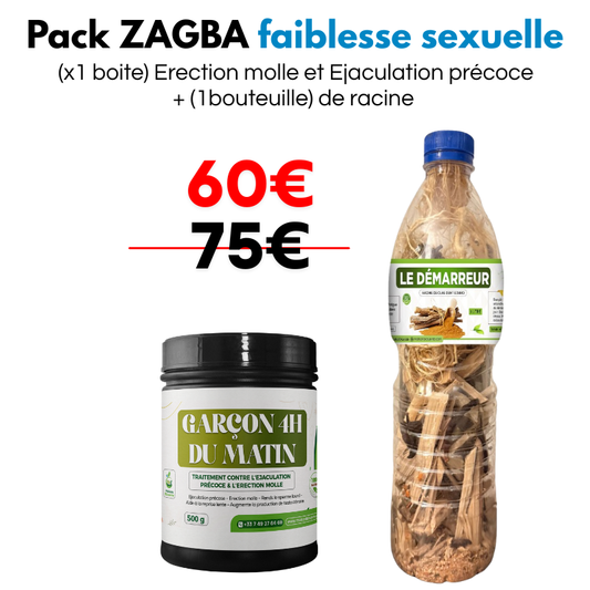 Pack ZAGBA - Erection molle & éjaculation précoce