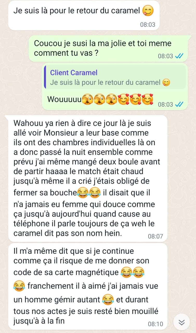 Caramel condoux Sénégalais au Gorontula- Coller serrer