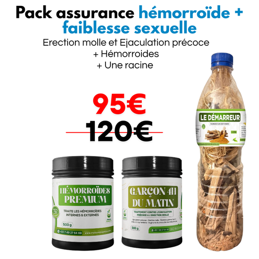 Pack assurance qui traite hémorroïdes + faiblesse sexuel