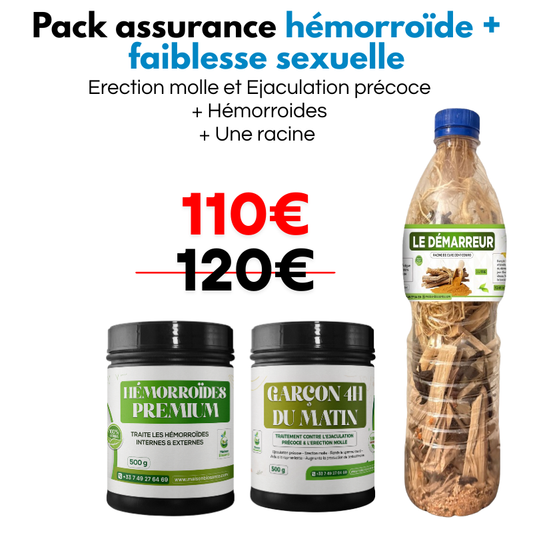 Pack assurance qui traite hémorroïdes + faiblesse sexuel