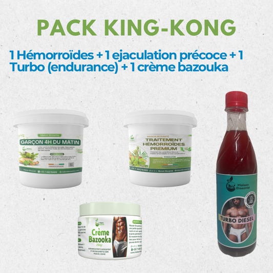 Pack King-Kong : un mélange de tous nos meilleurs produits hommes