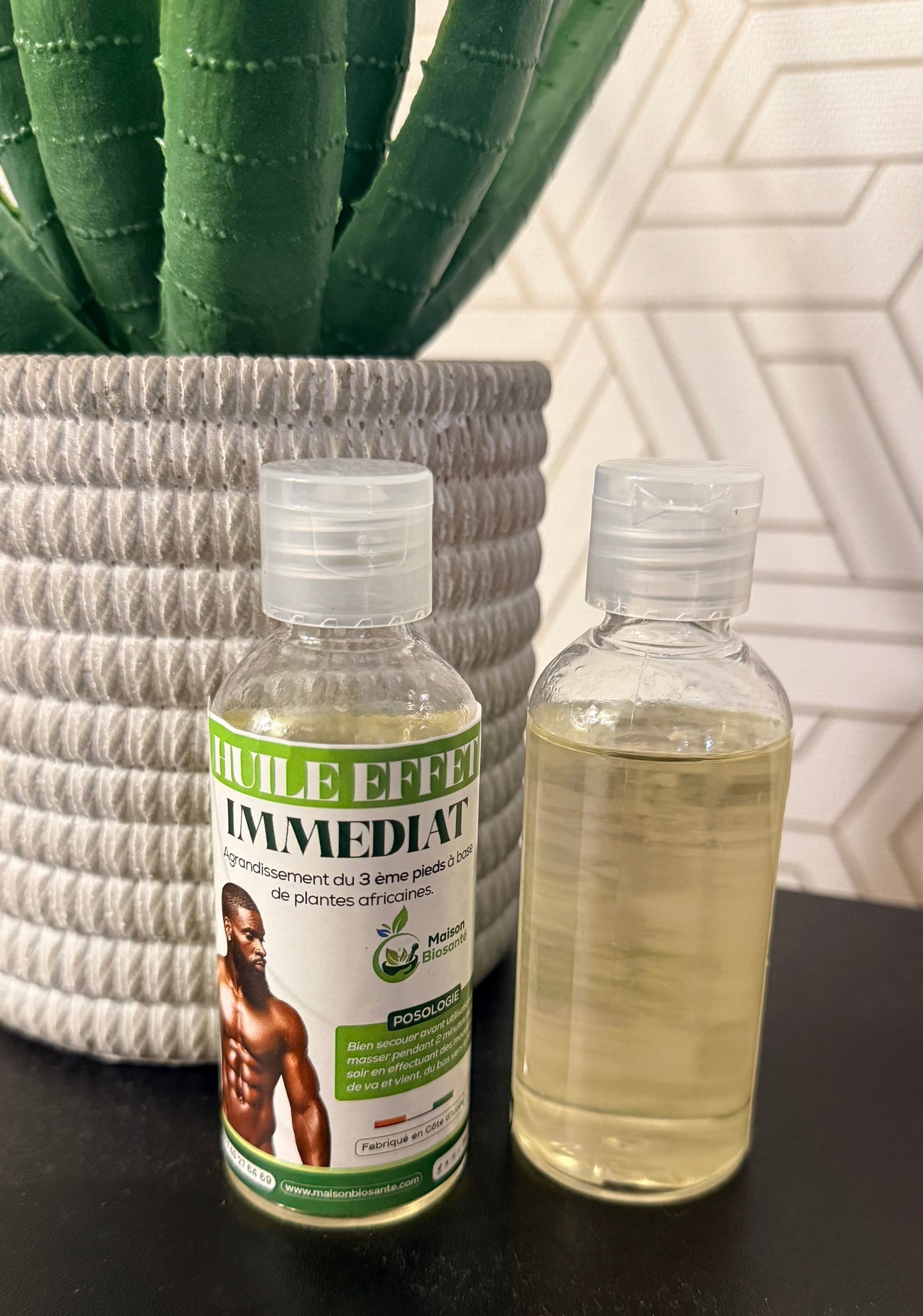 Huile Effet immédiat : AGRANDISSEMENT GÉNITAL DE L'HOMME 100% BIO