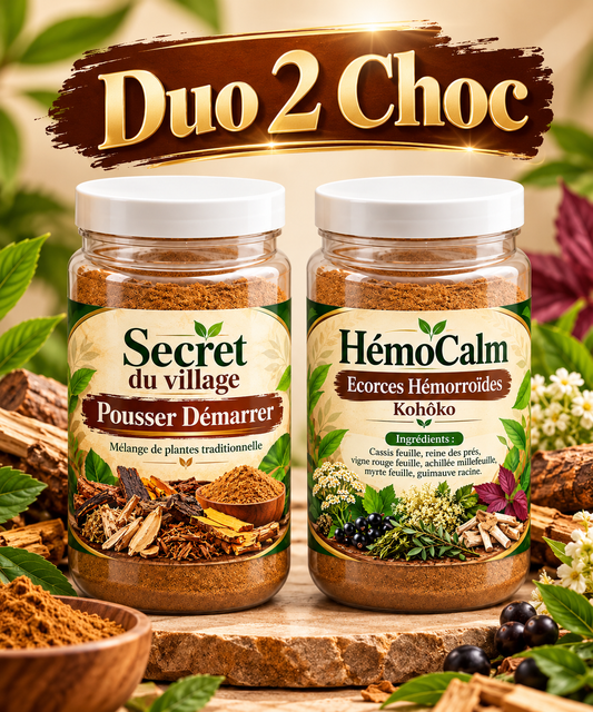 DUO 2 CHOC : hémocalme & secret du village (pousser démarrer)