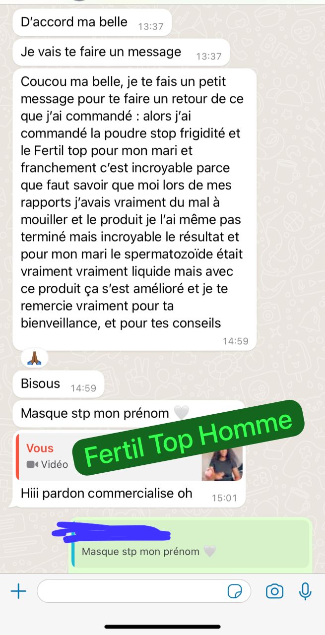 Fertilité homme / rends sperme lourd