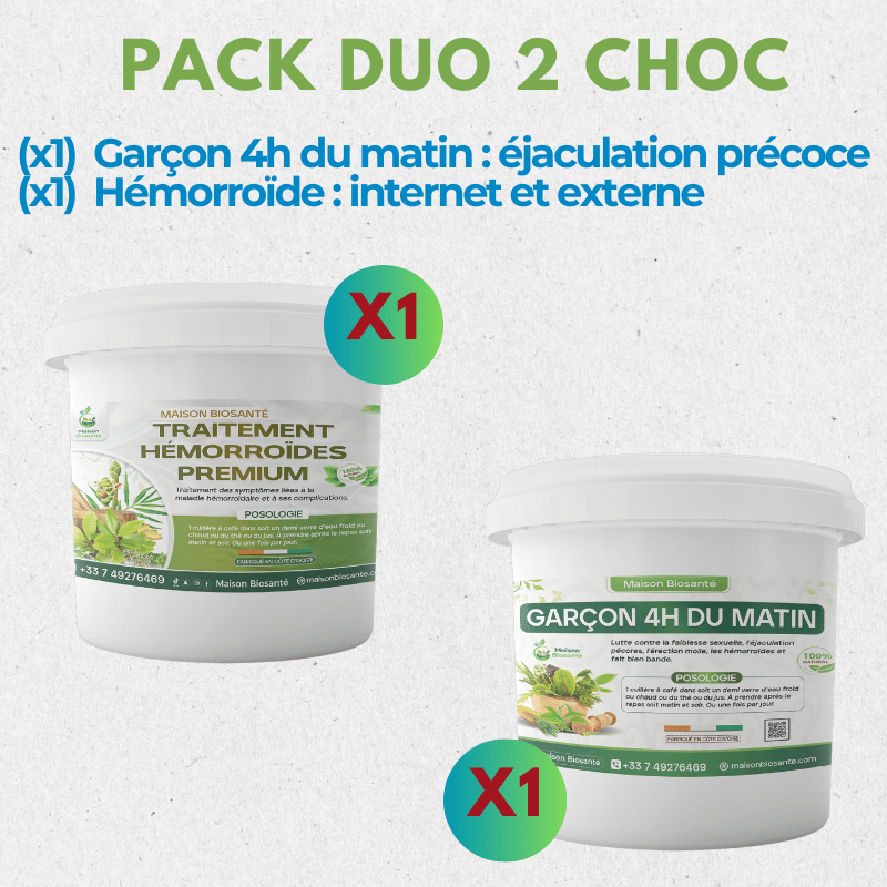 DUO 2 CHOC : hémorroïdes & faiblesse