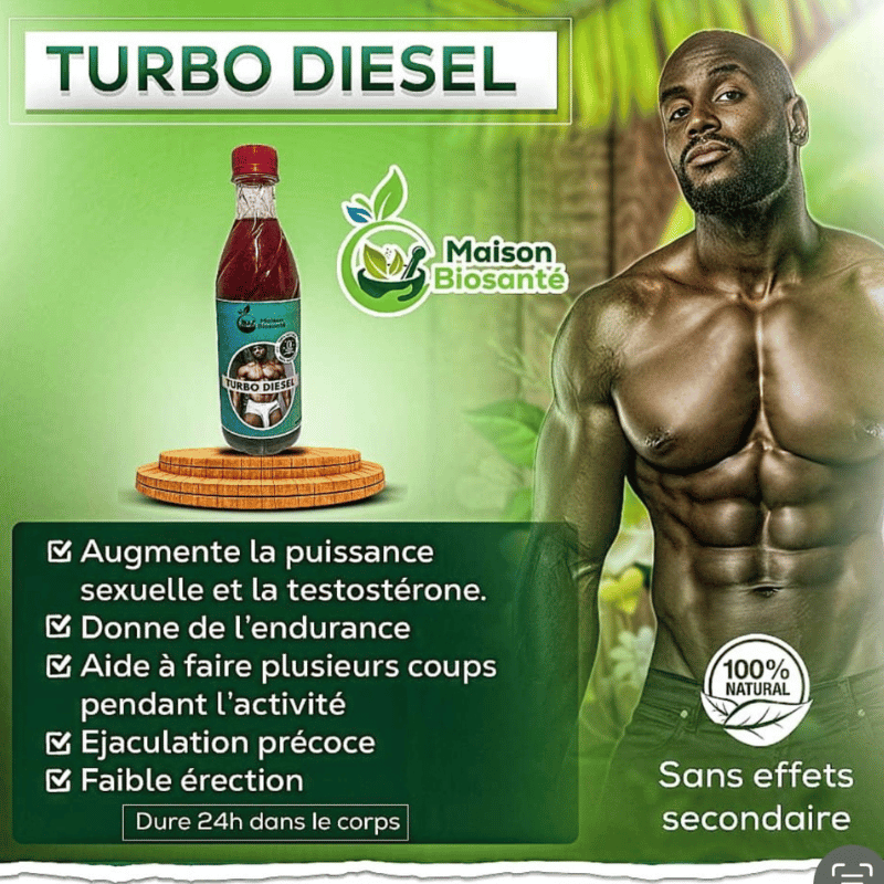 TURBO DIESEL - augmente la puissance sexuelle / APHRODISIAQUE ENDURANCE / ERECTION MOLLE 100% BIO