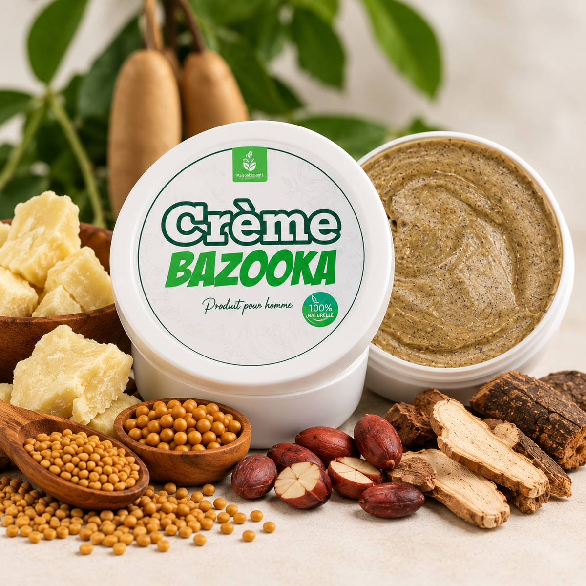 Crème Bazouka - pour massage homme à base d’écorces