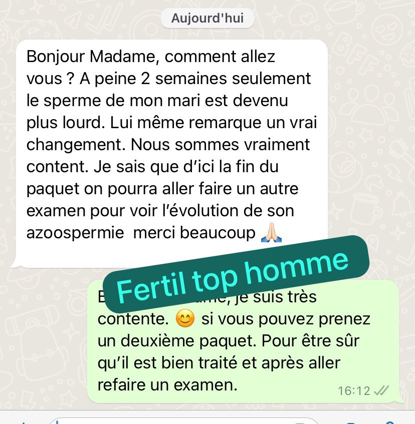 Fertilité homme / rends sperme lourd