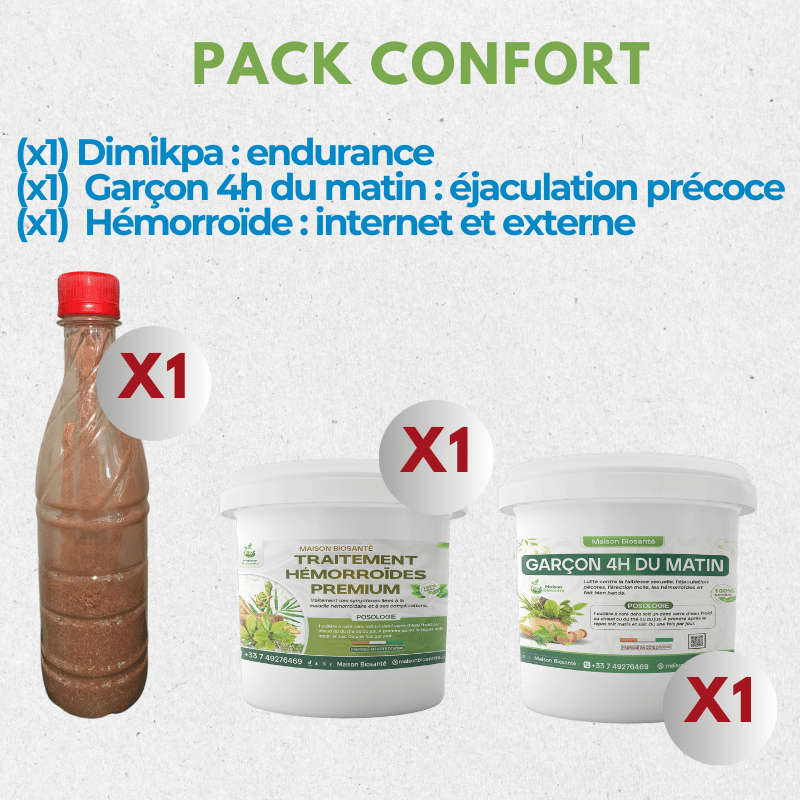 Pack confort : Hémorroïdes/faiblesse sexuelle/Endurance